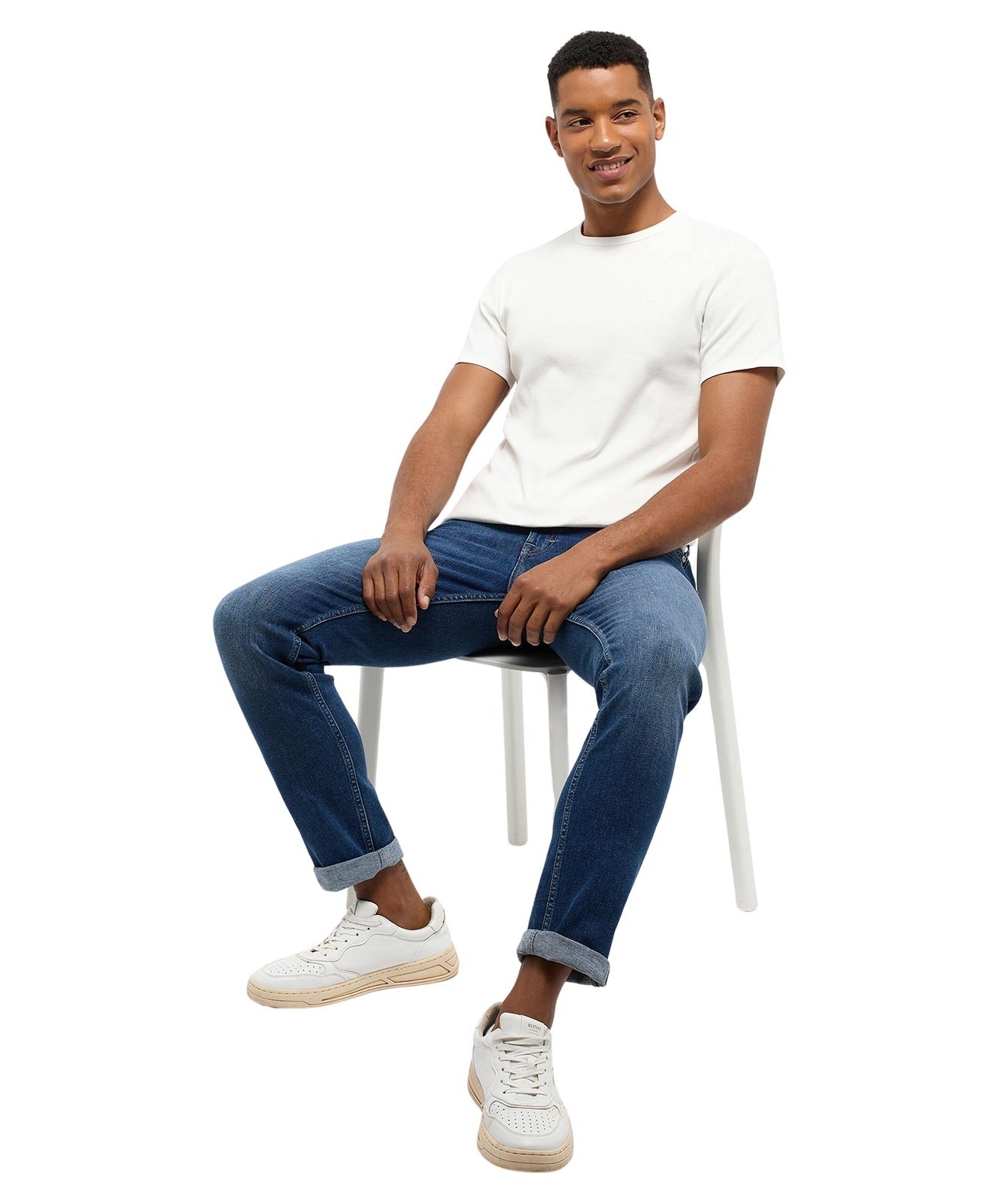 Herren Shirt Allen C Basic von Mustang in Cannoli Cream