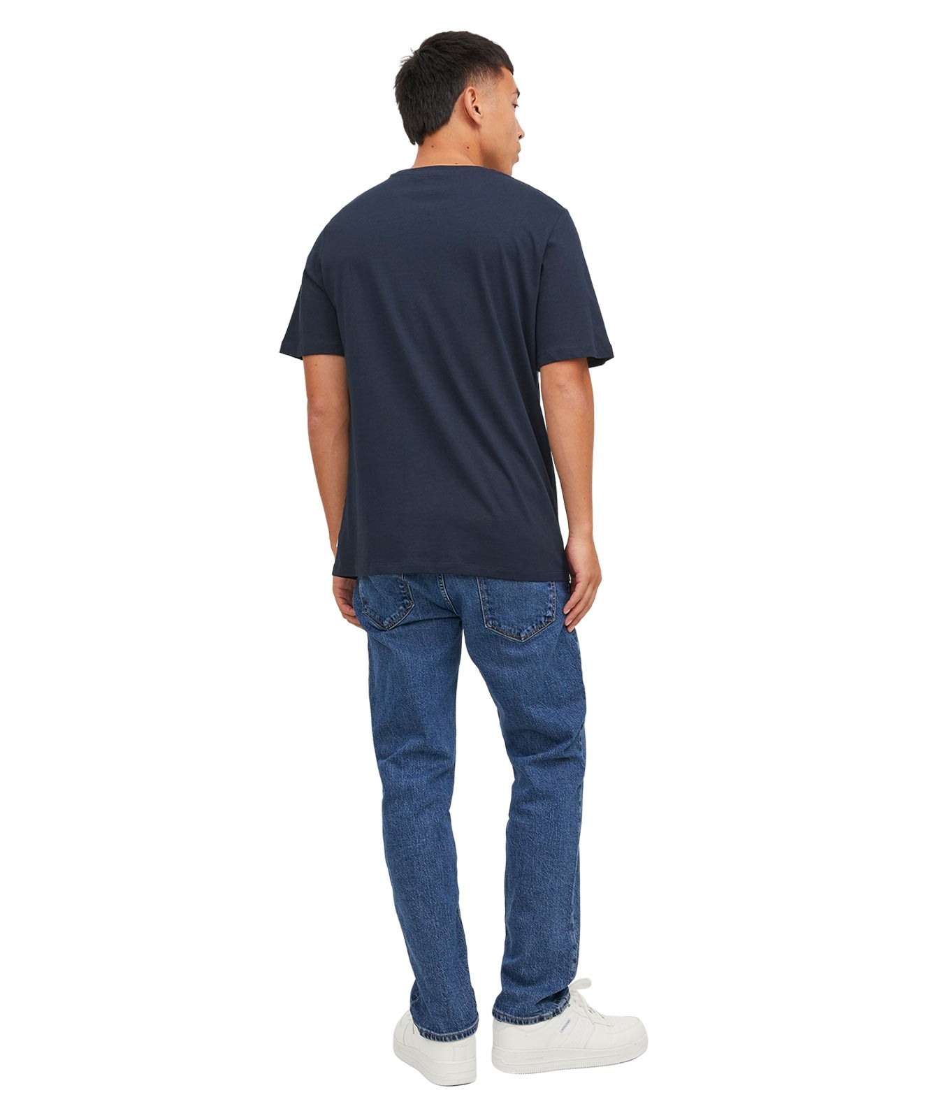 Herren Shirt Organic Basic Tee von Jack & Jones in Navy Blazer