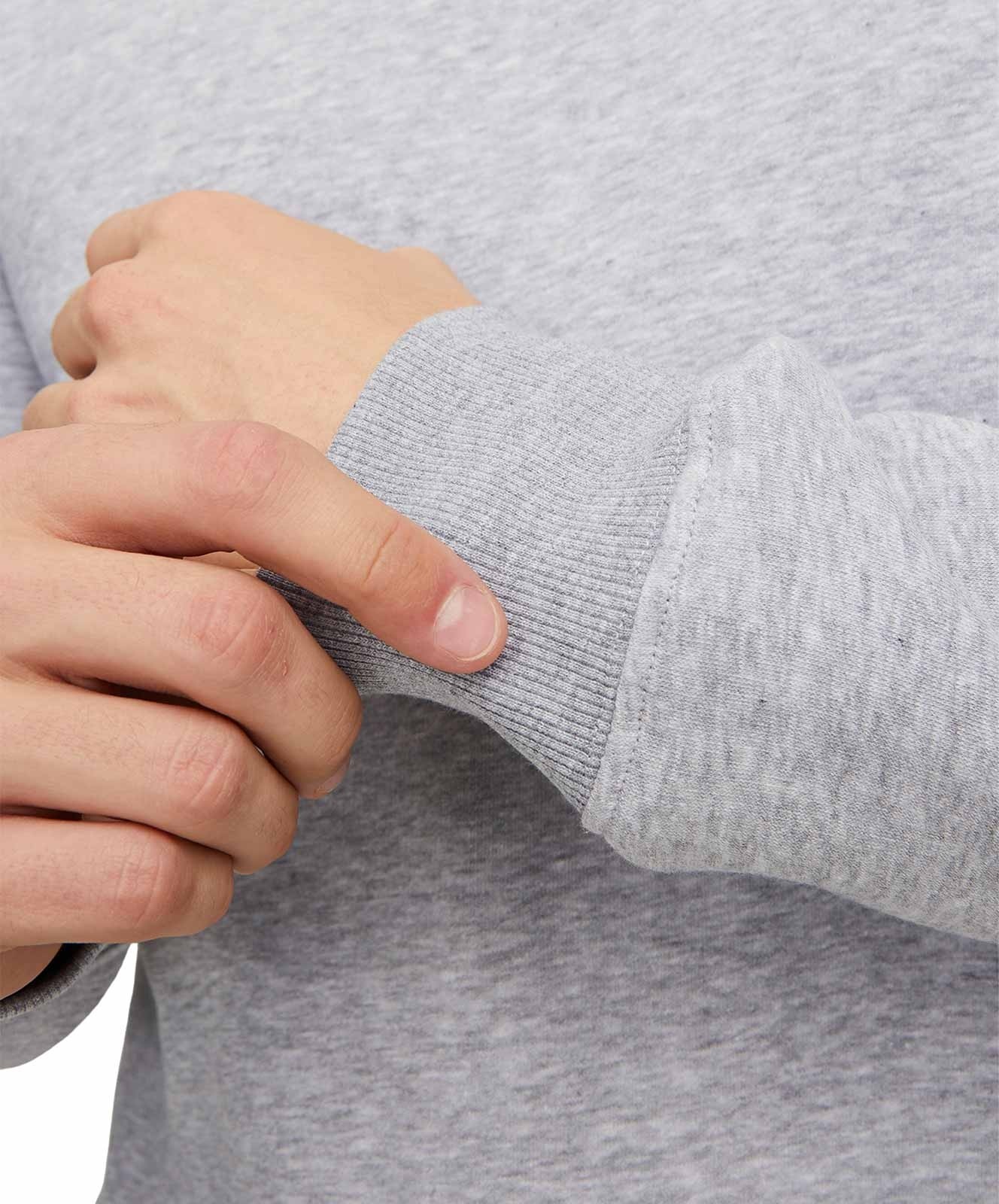 Herren Pullover Star Basic Sweat Crew von Jack & Jones in Light Grey Melange