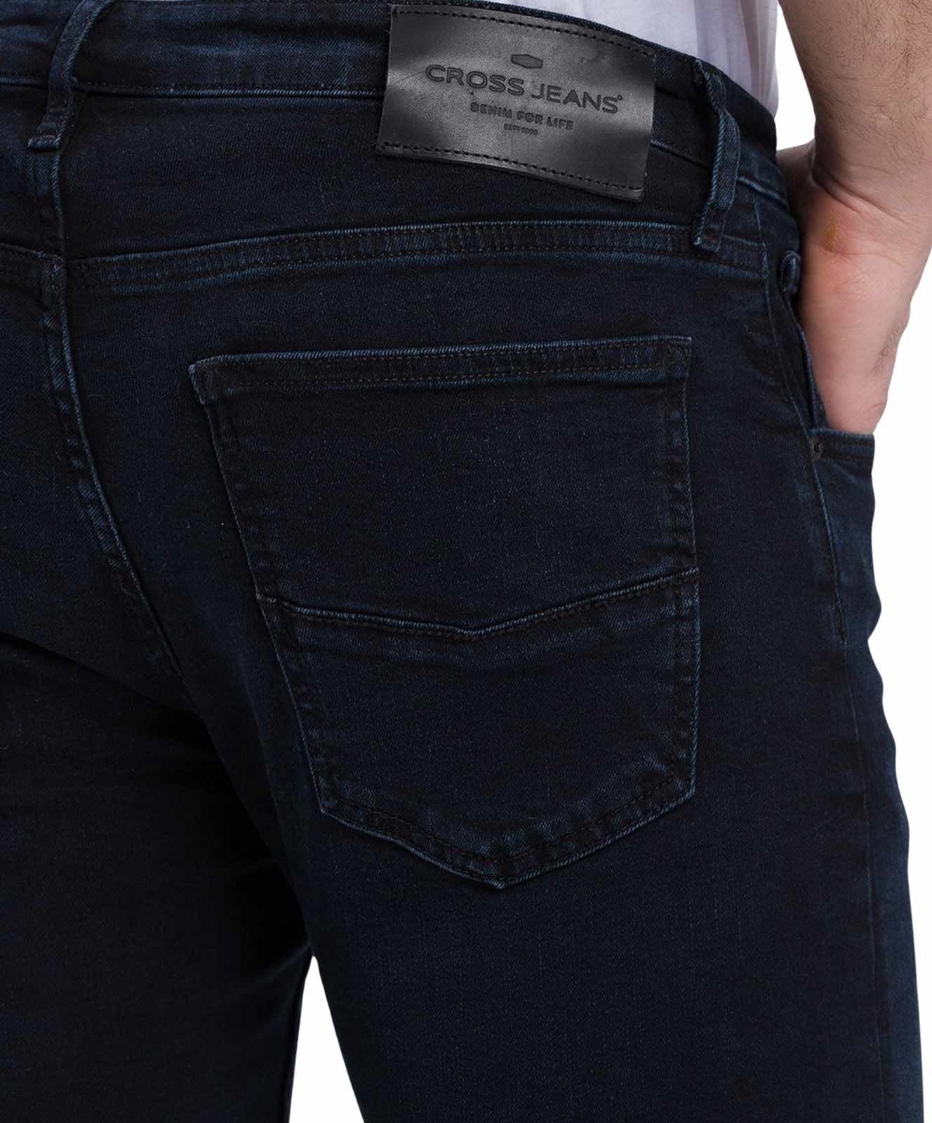 Herren Jeans Damien von Cross in Blue Black