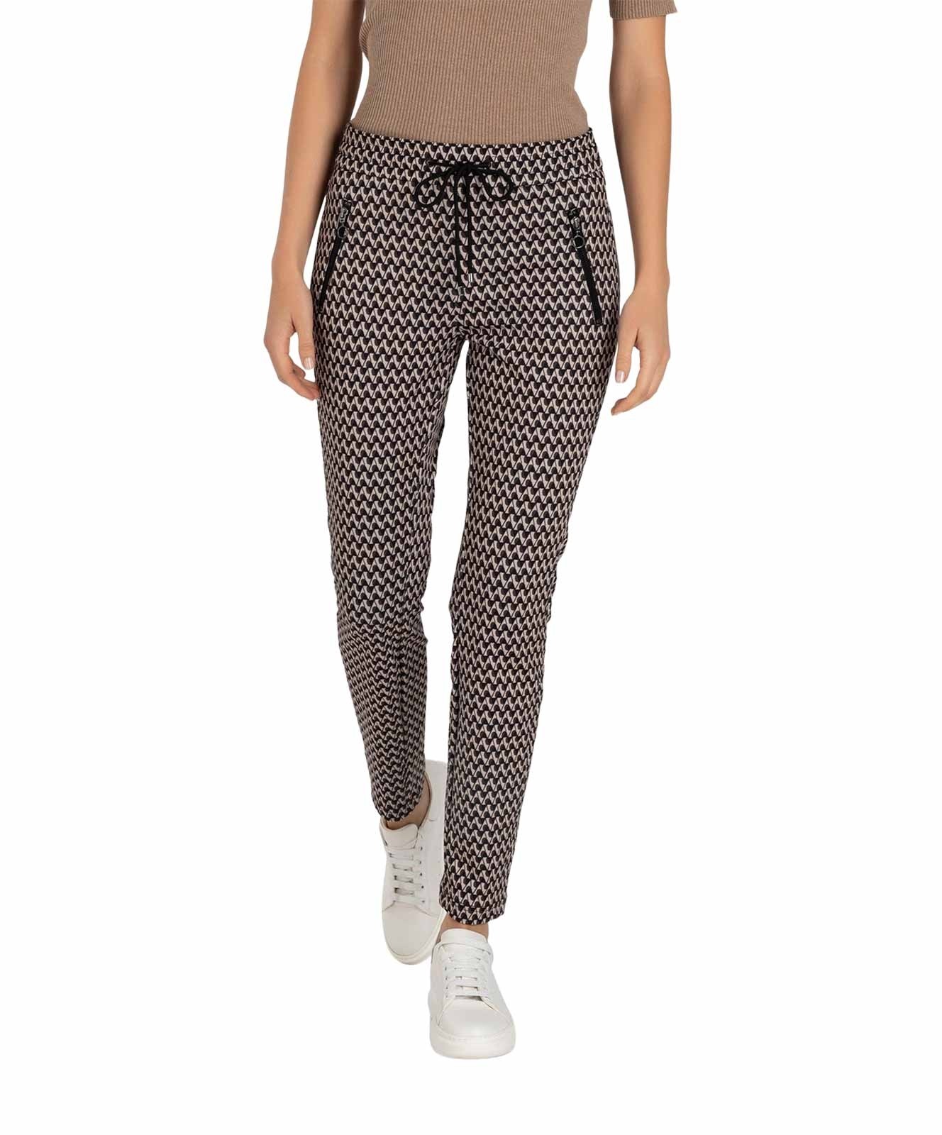 Damen Hose Easy Smart von MAC in Sand Stone Printed