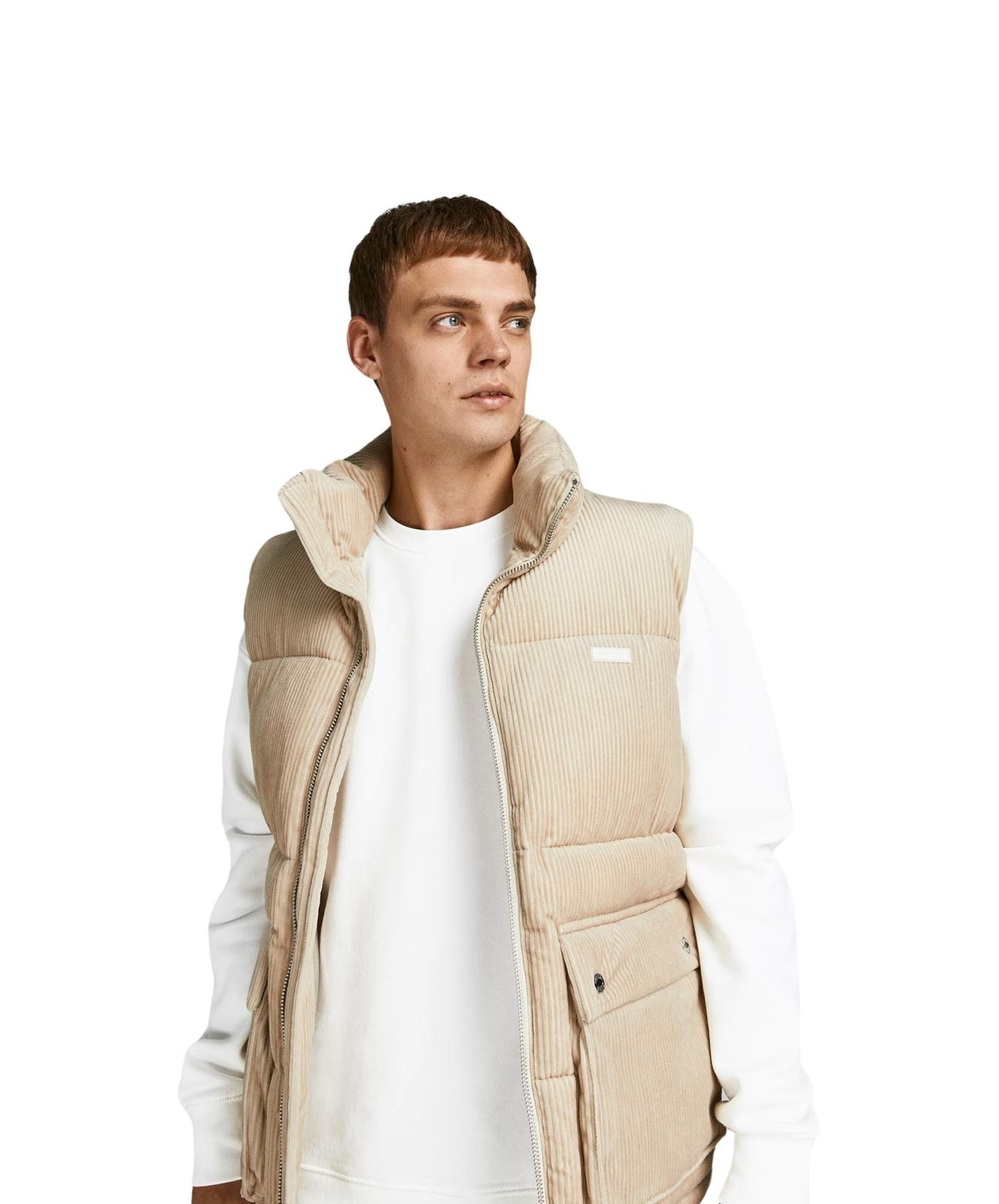 Herren Pullover Star Basic Sweat Crew von Jack & Jones in Cloud Dancer