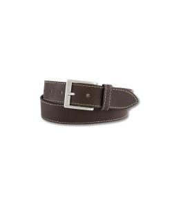 Bernd Götz - brauner Ledergürtel mit Ziernaht