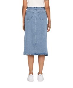 ONLY Jeansrock Bianca in Stone-Waschung mit Schlitz