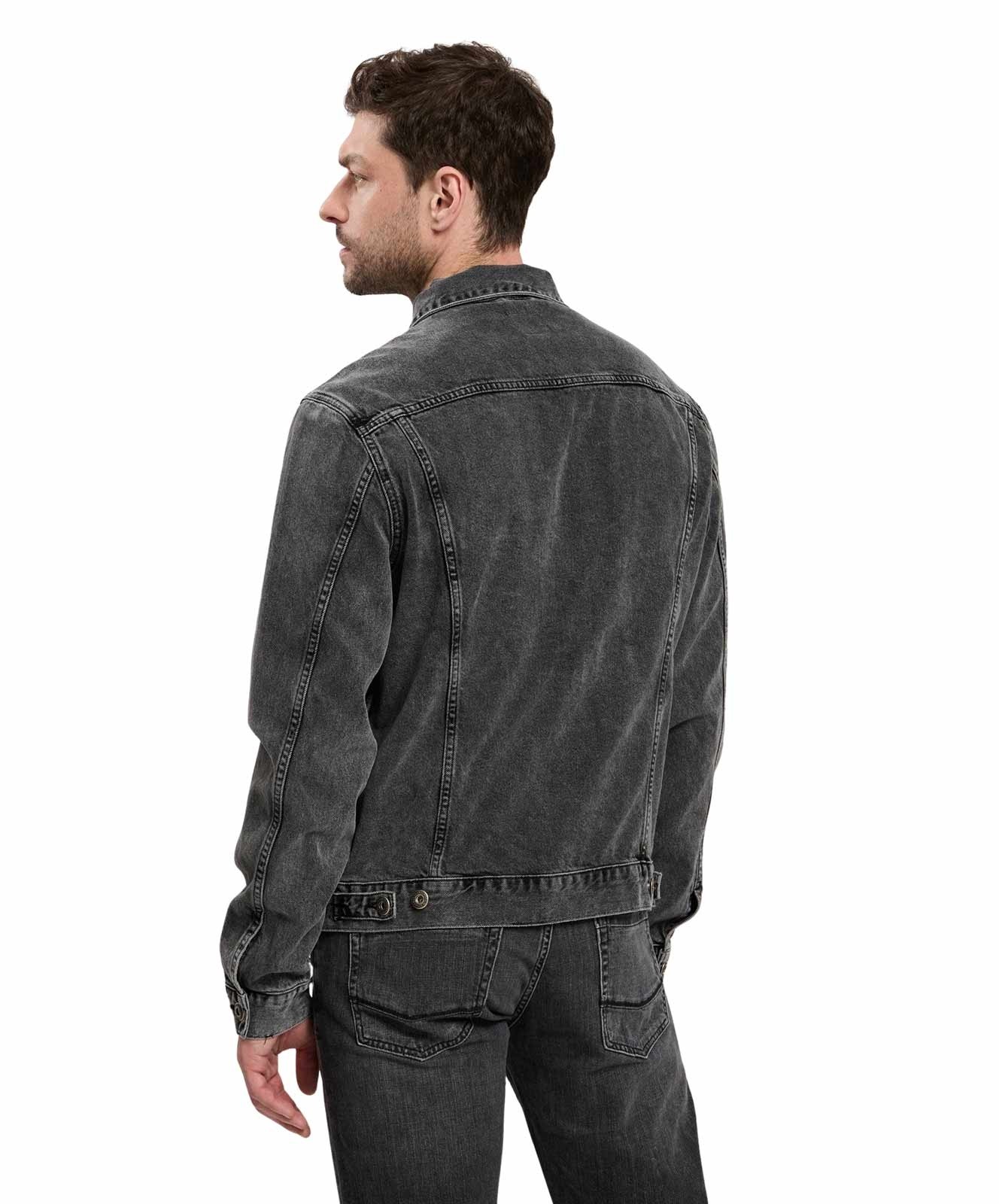 Herren Jacke Denim Jacket von Cross in Anthrazit