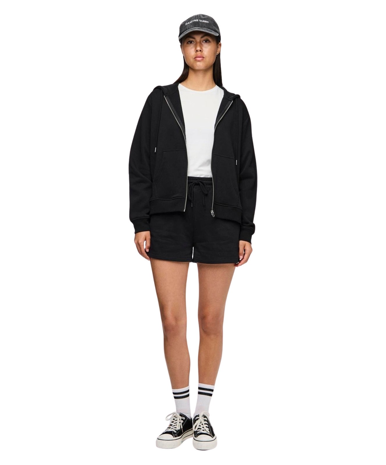 Damen Pullover Chilli Zip von Pieces in Black