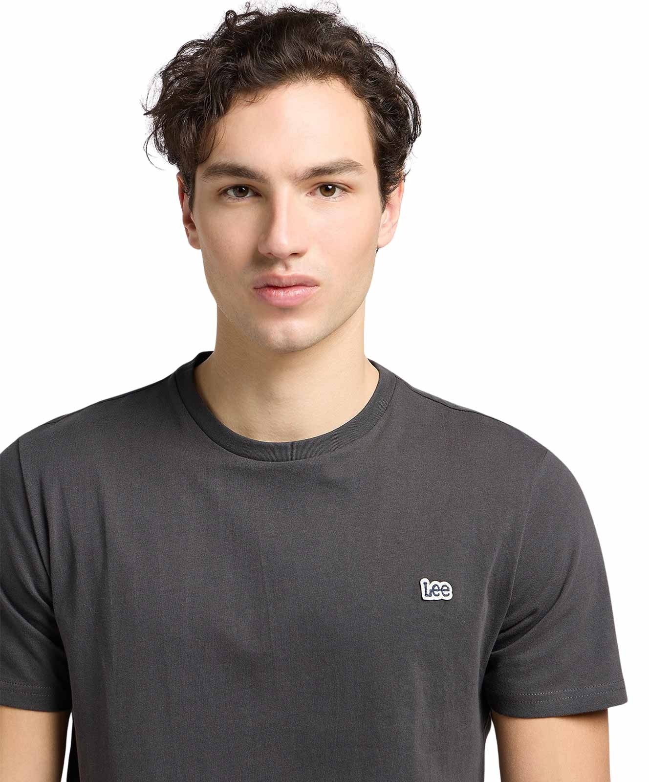 Herren Shirt Patch Logo Tee von Lee in Wasched Black
