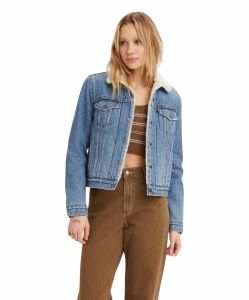 Levi’s Jeansjacke Sherpa Trucker in Stone-Waschung