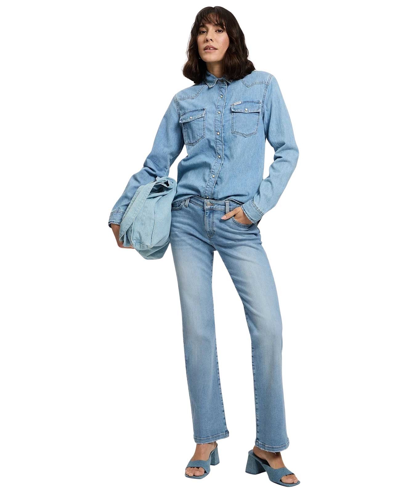 Damen Jeans Lauren von Cross in Light Mid Blue