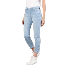 Mac Dream Chic - hellblaue Ankle Jeans mit kurzen Zippern