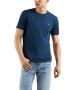 Levis Original Tee - blaues Basics Shirts aus Baumwolljersey f01