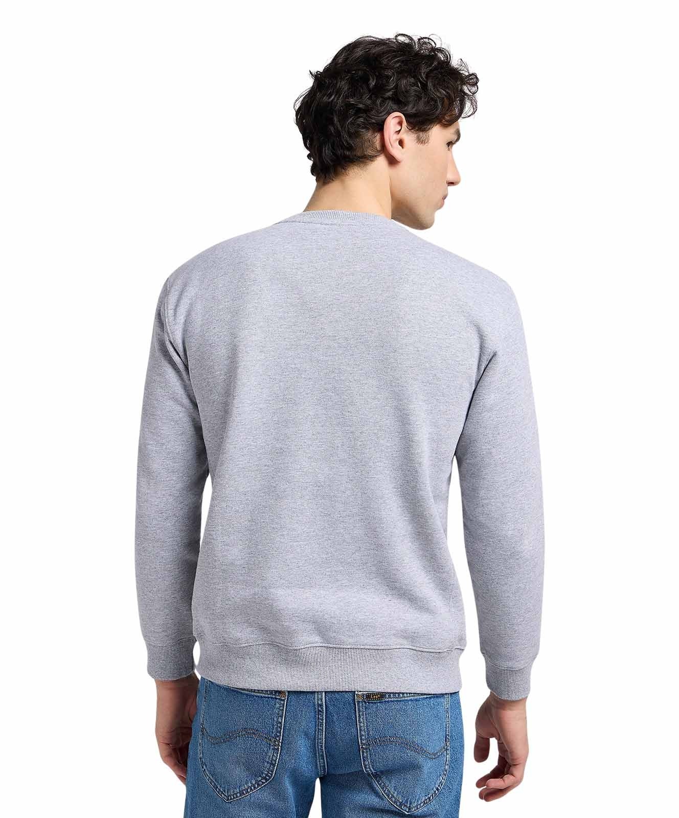 Herren Pullover Patch Crew von Lee in Grey Mele