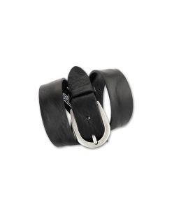 Bernd Götz Ledergürtel mit natürlicher Walkstruktur in Schwarz