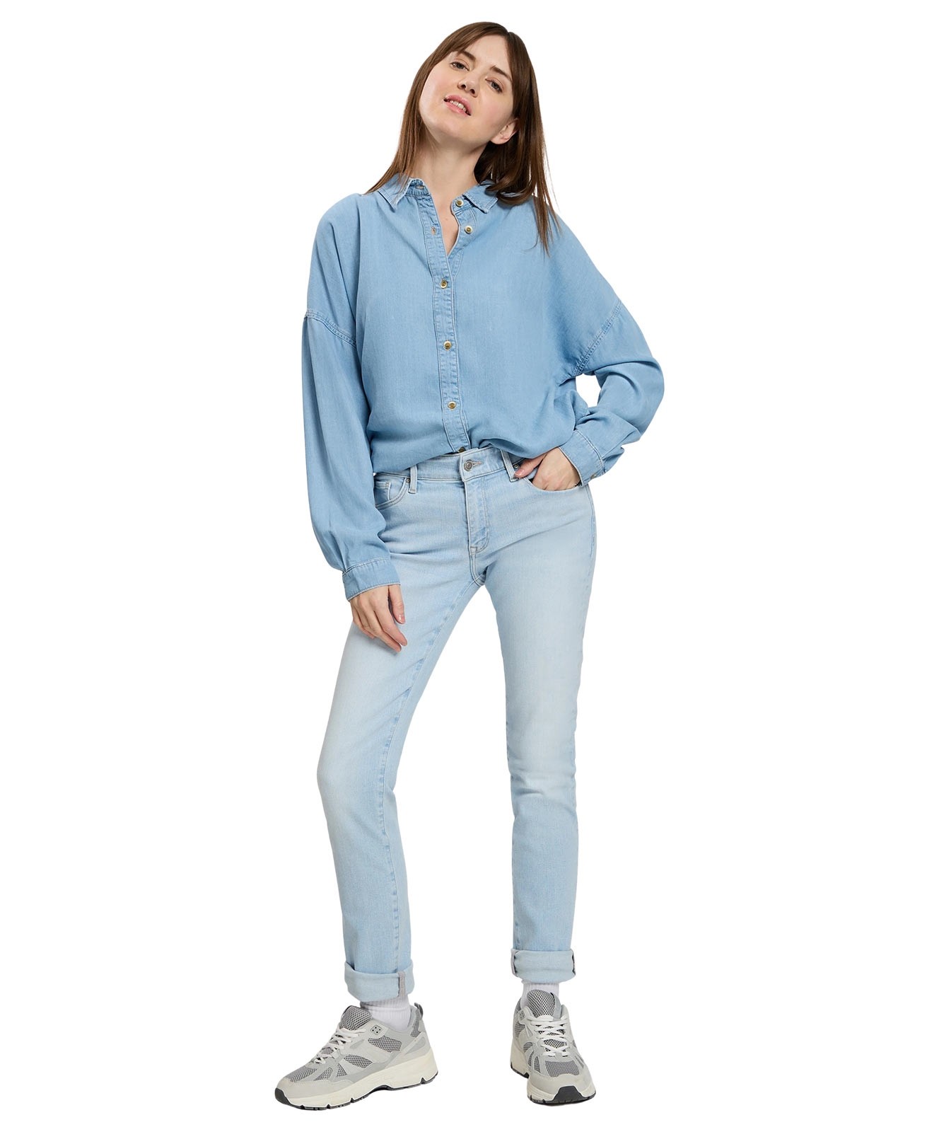 Damen Jeans Anya von Cross in Light Blue