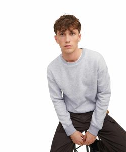 Jack & Jones Sweatshirt Crew Neck in Grau mit Rundhals