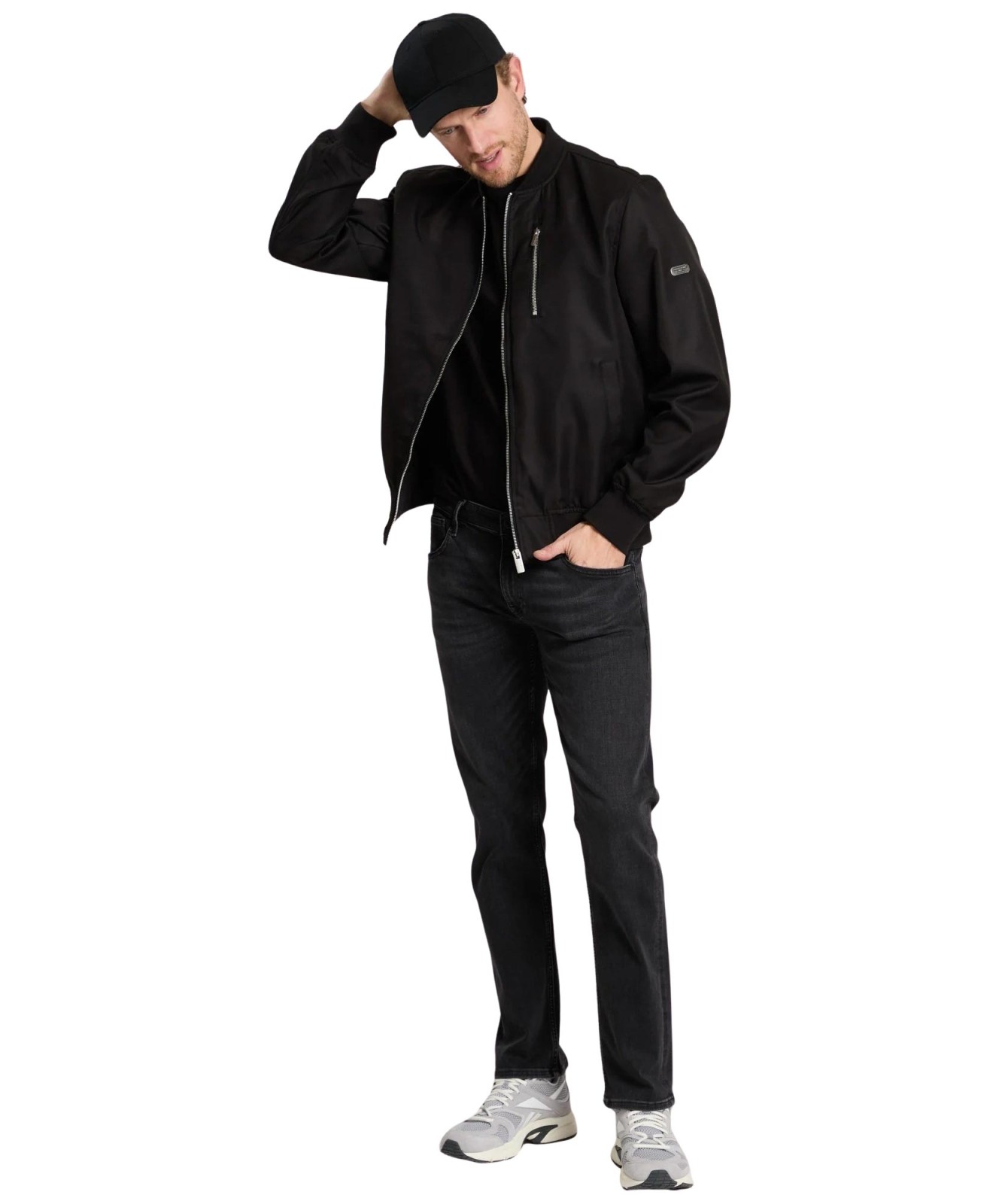 Herren Jeans Damien von Cross in Dark Grey Used