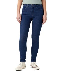 Wrangler High Jeans Skinny Fit in Dunkelblau