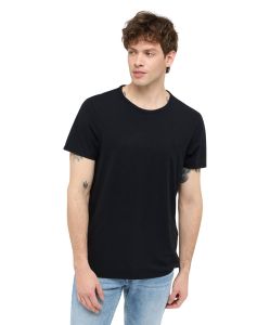 Mustang T-Shirt Allen 2er Pack in Schwarz
