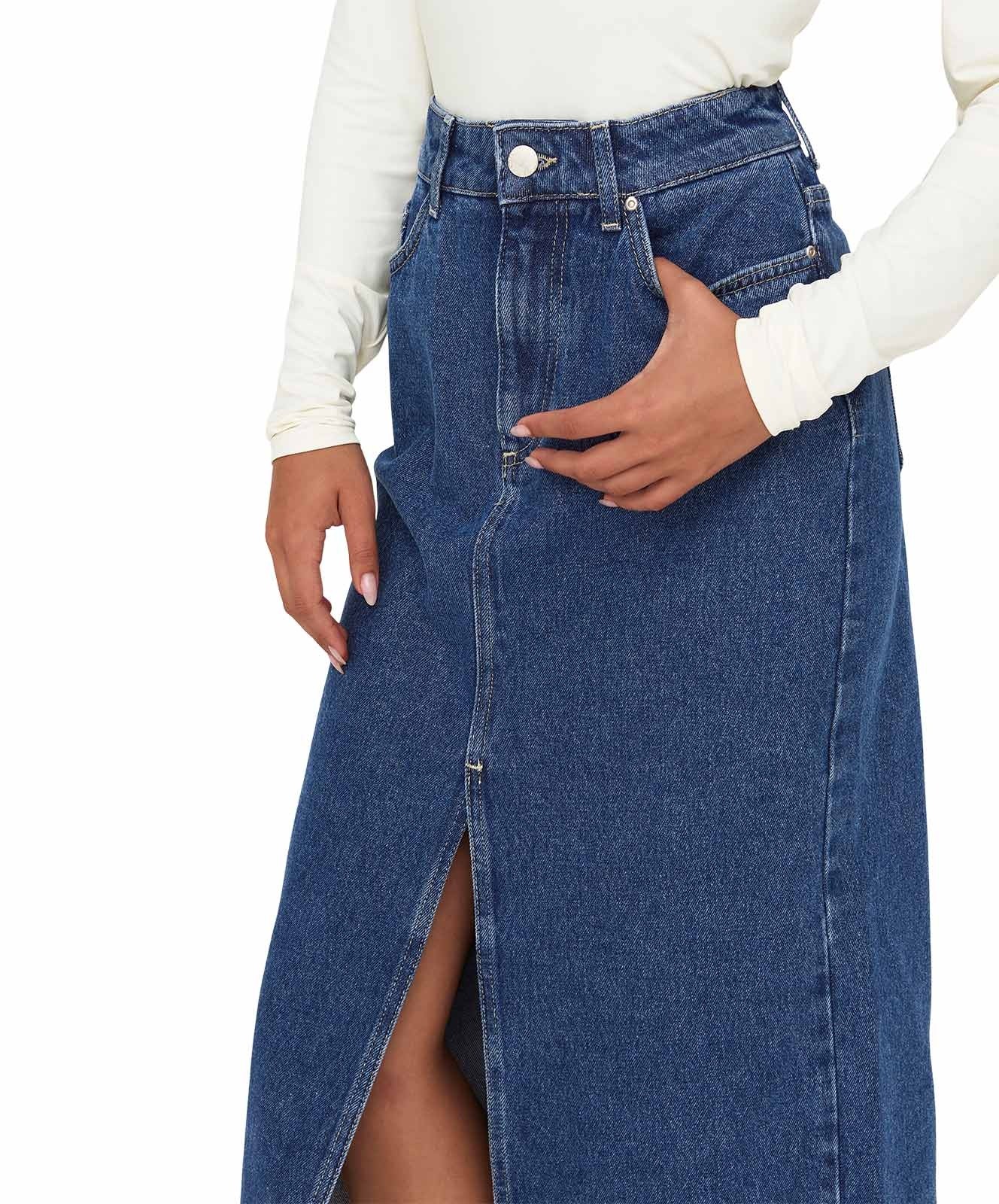 Damen Rock Bianca von Only in Medium Blue