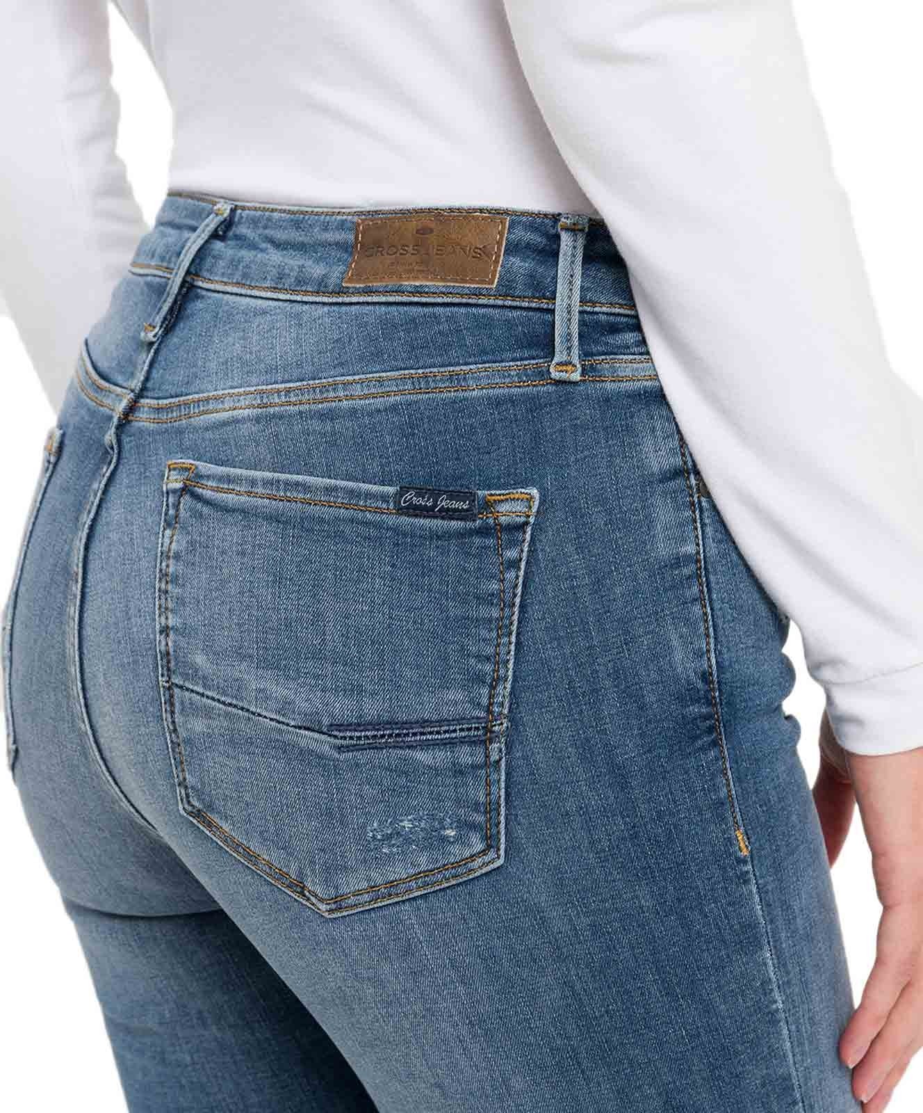 Damen Jeans Alan von Cross in Smoked Blue Destroyed