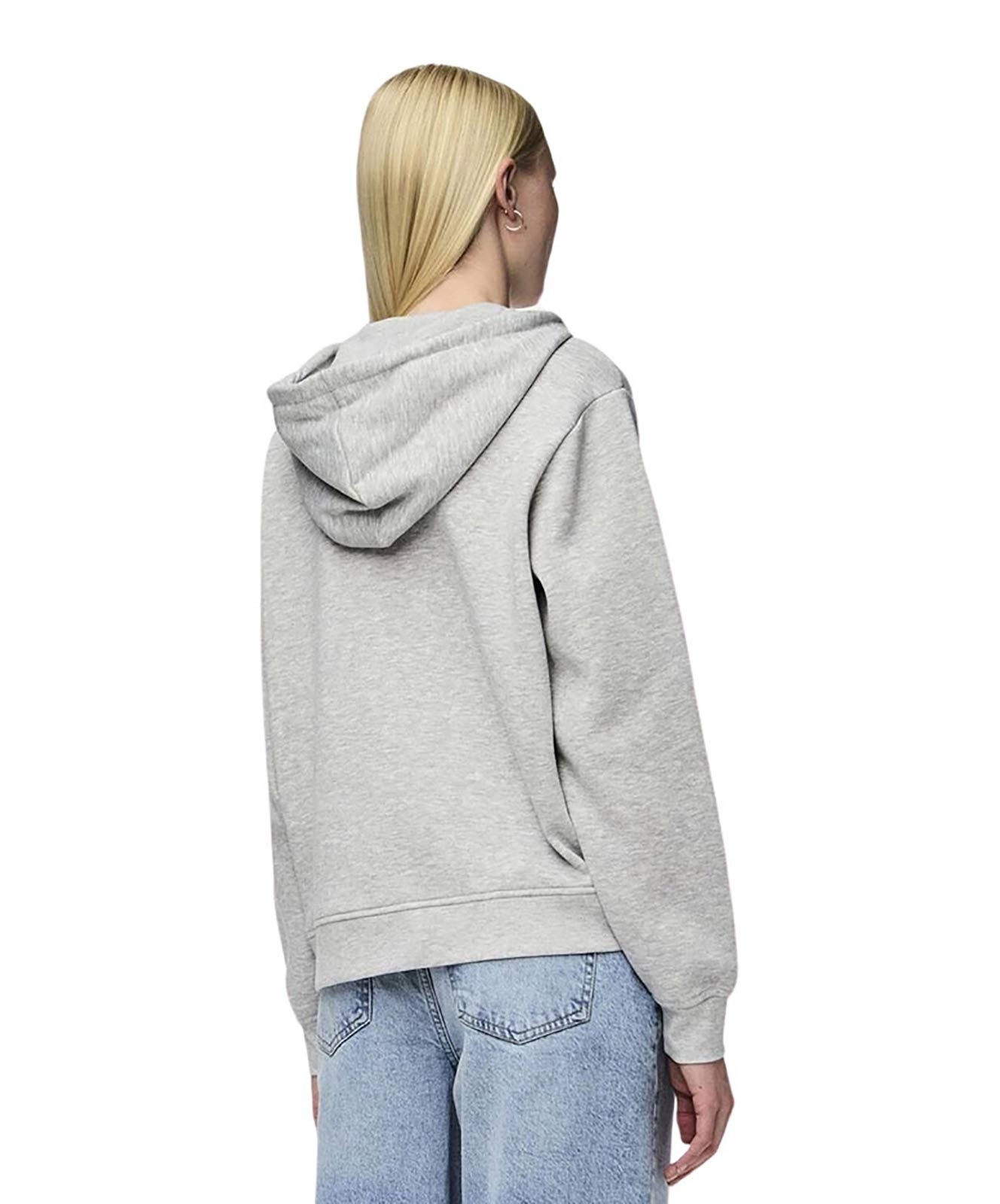 Damen Pullover Chilli Zip von Pieces in Light Grey Melange