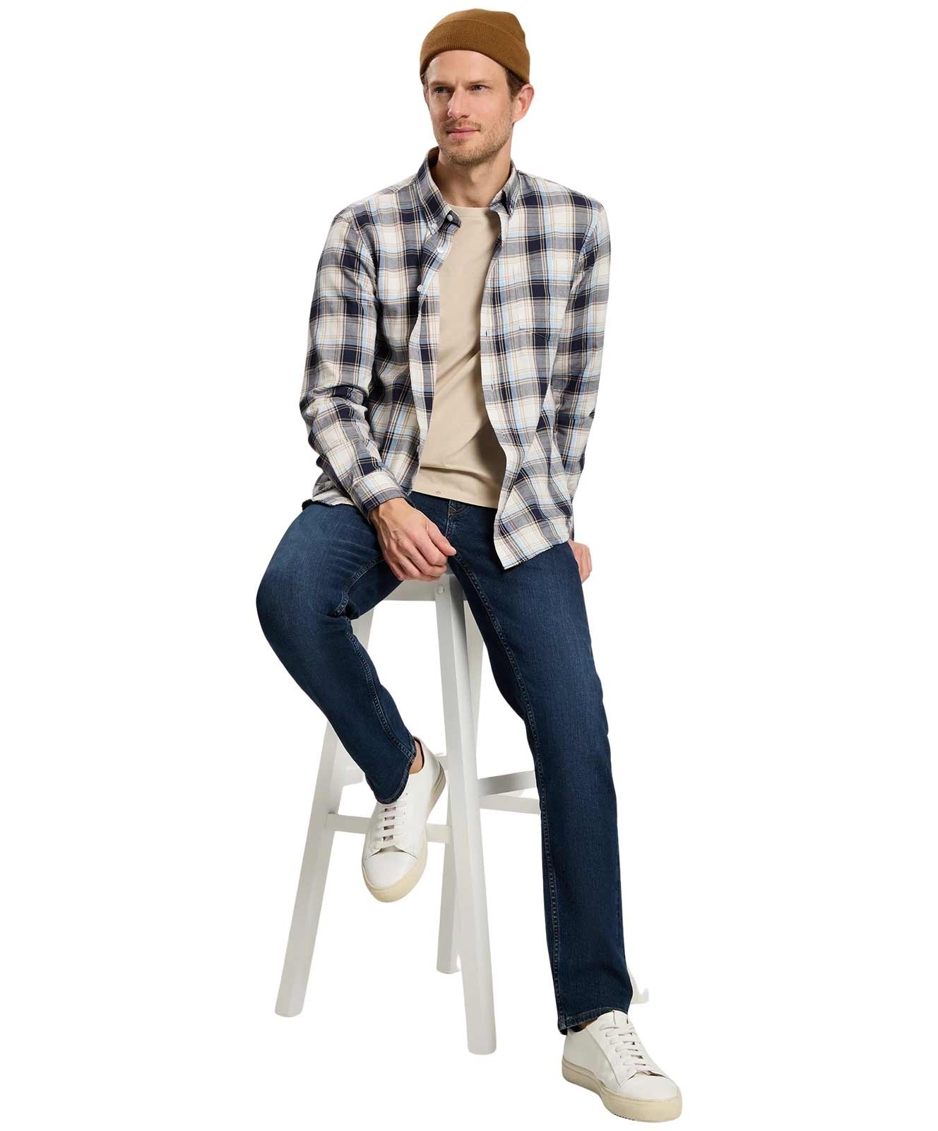 Herren Jeans Damien von Cross in Mid Blue