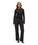 Damen Hose Maya von Vero Moda in Black OATMEAL
