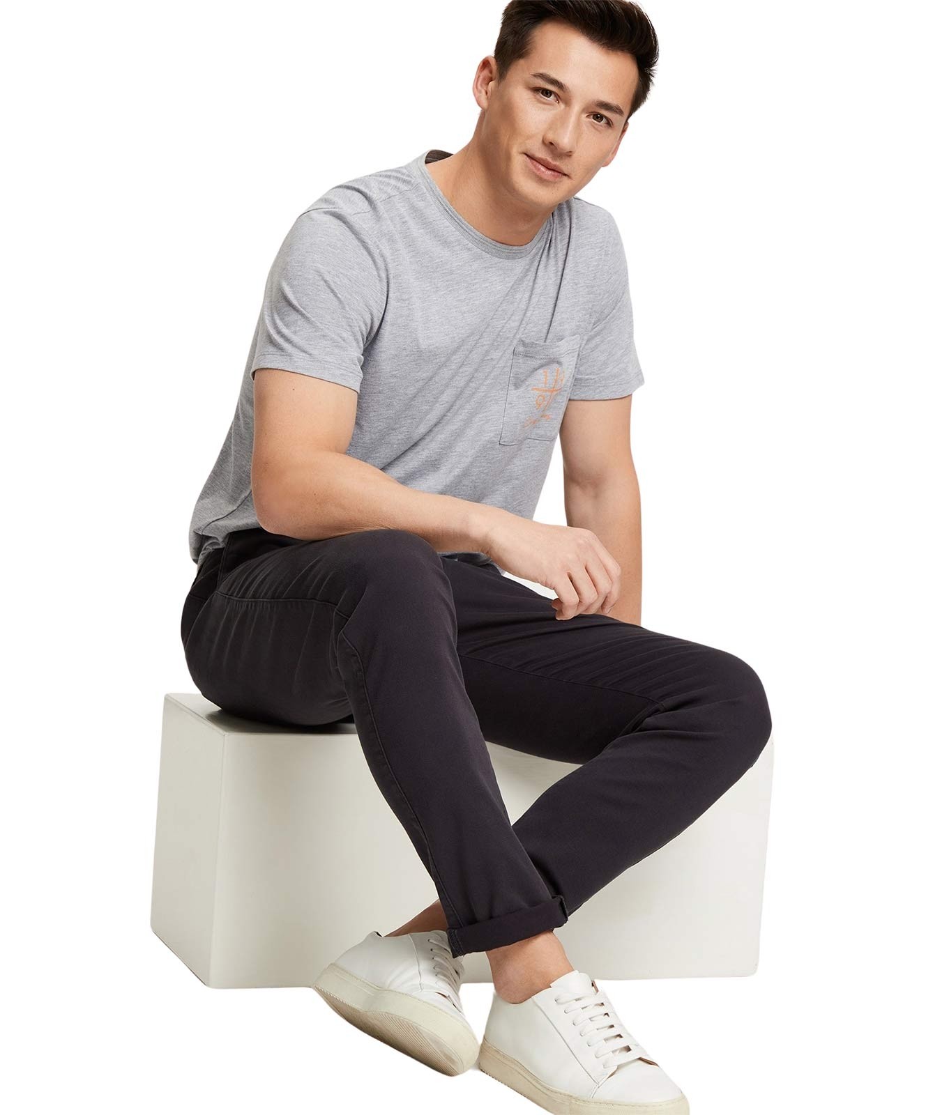 Herren Hose Chino von Cross in Anthrazit