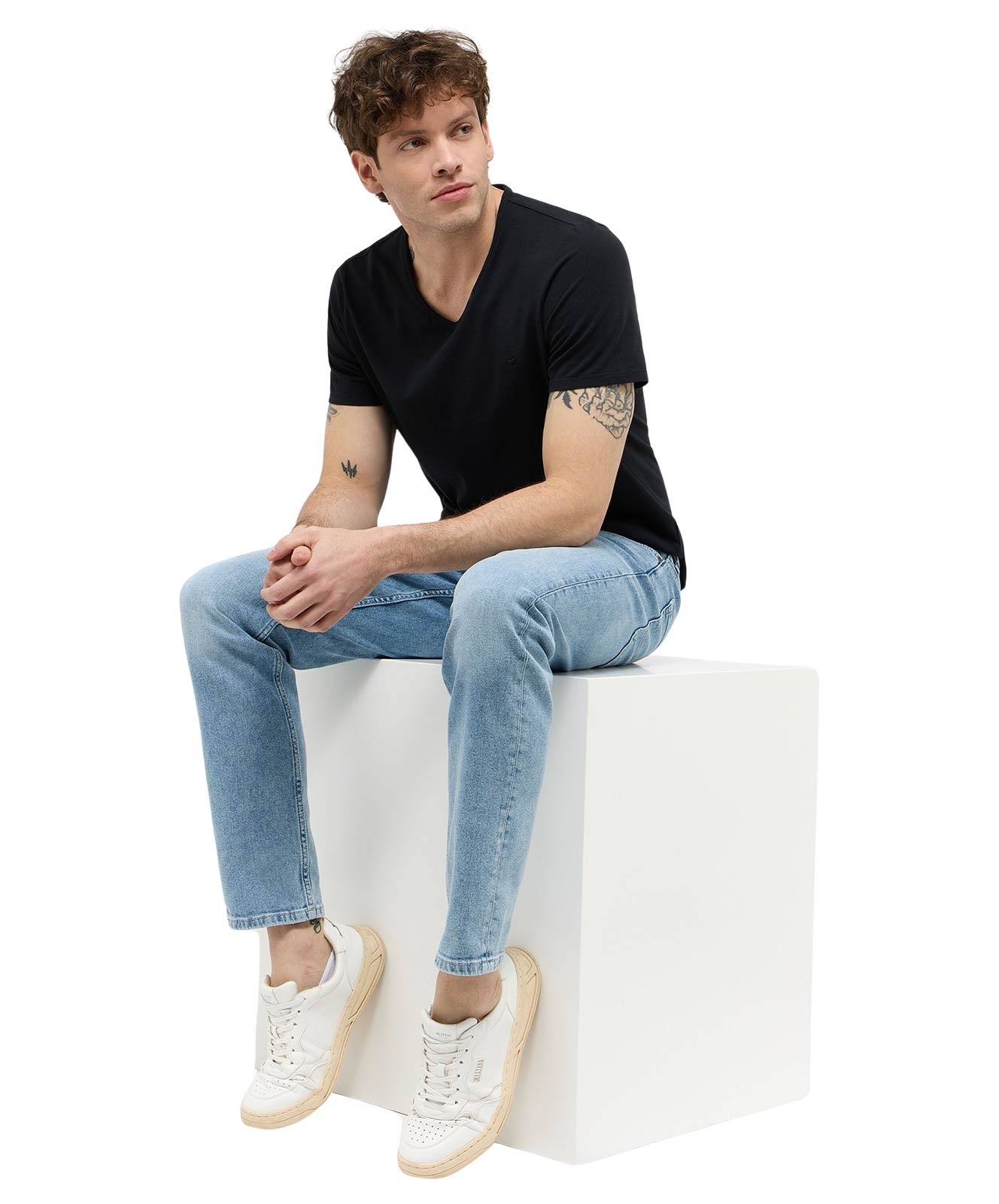 Herren Shirt Amado 2-Pack von Mustang in Black