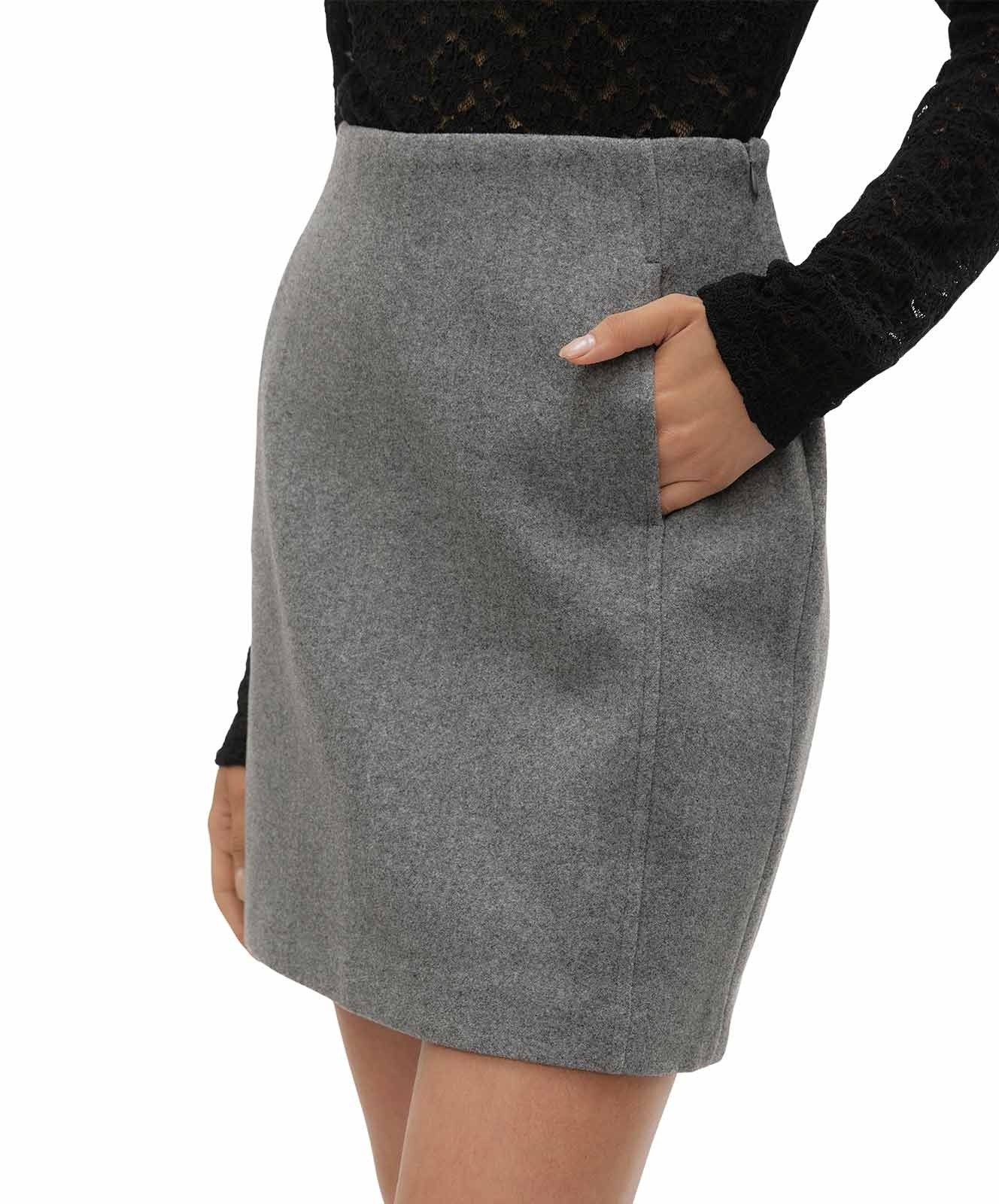 Damen Rock Fortuneallison von Vero Moda in Medium Grey Melange