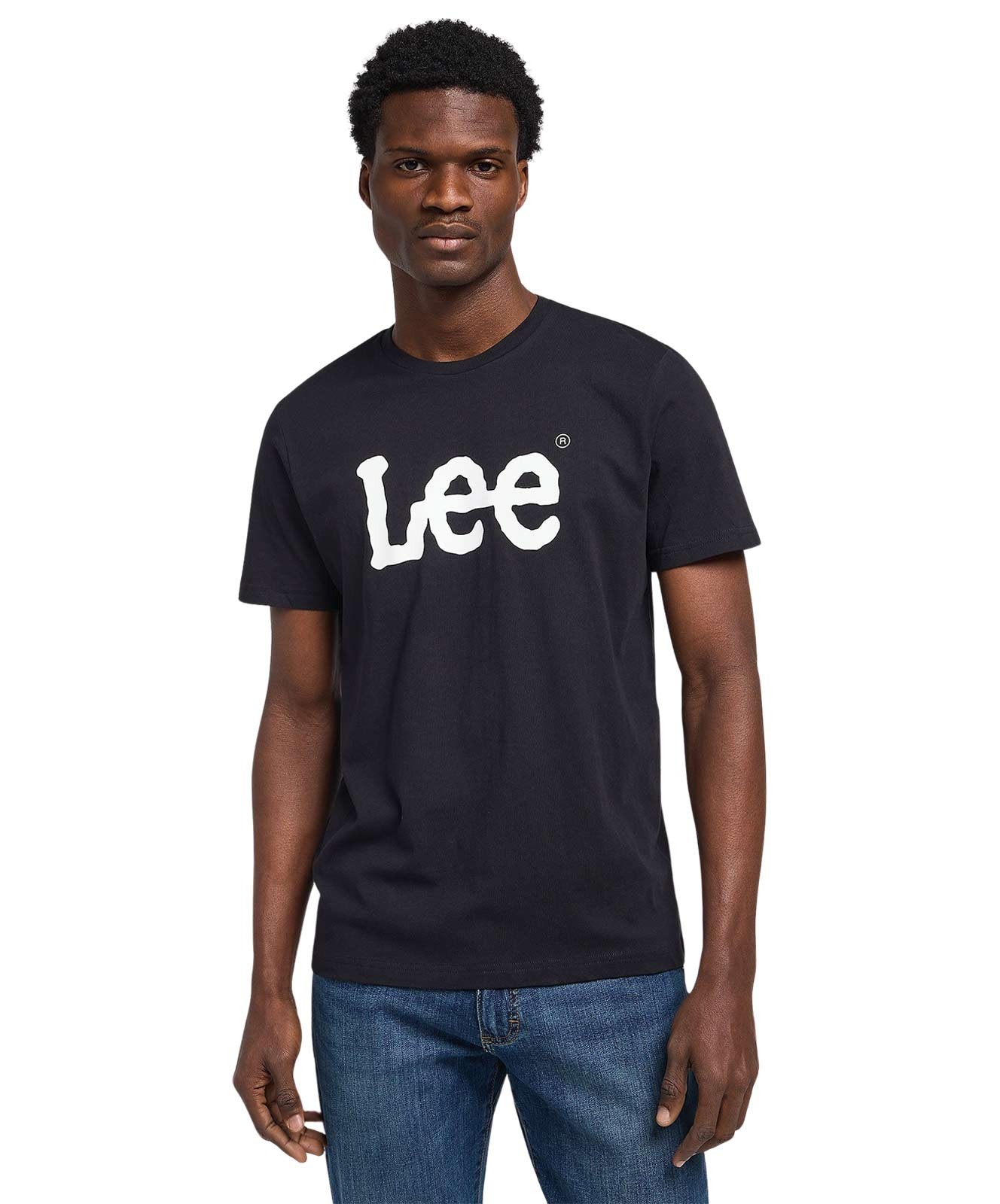 Herren Shirt Wobbly Logo Tee von Lee in Black