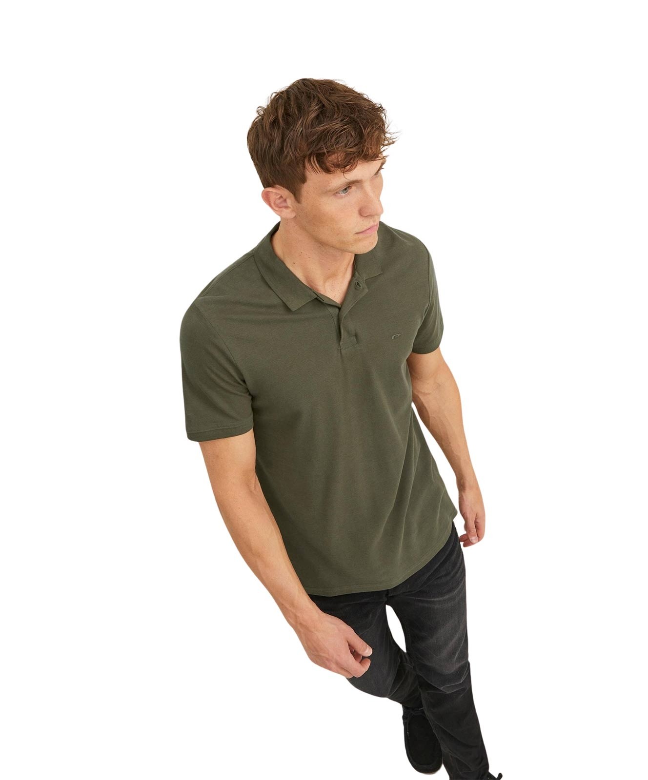 Herren Shirt Basic Polo von Jack & Jones in Olive Night