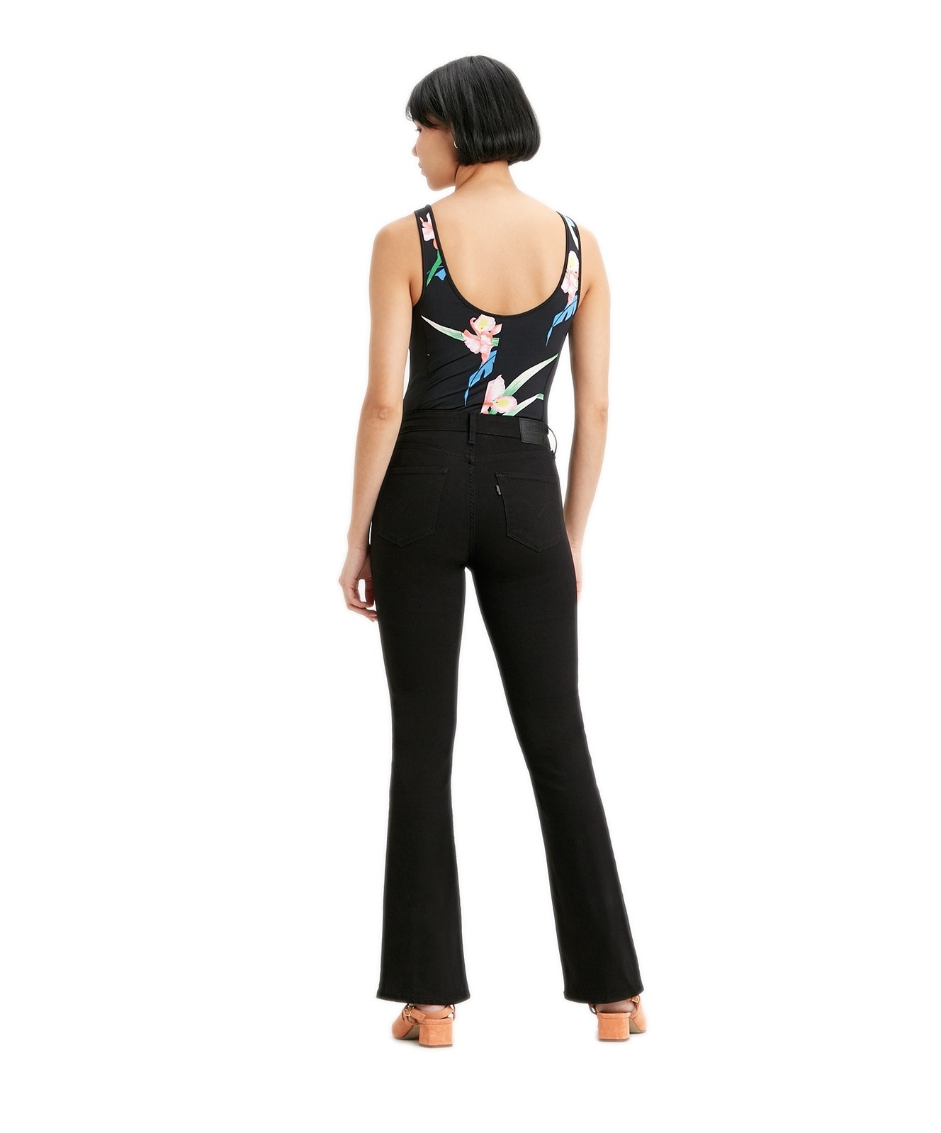 Damen Jeans 725 High Rise Bootcut  von Levis in Black Sheep