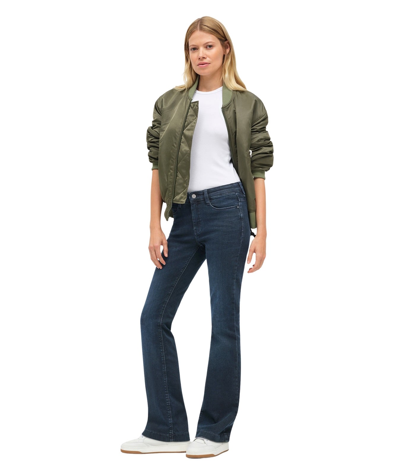 Damen Jeans Dream Boot Authentic von MAC in Midnight Blue Wash