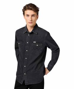 Wrangler Hemd Western Shirt in Rinse Black