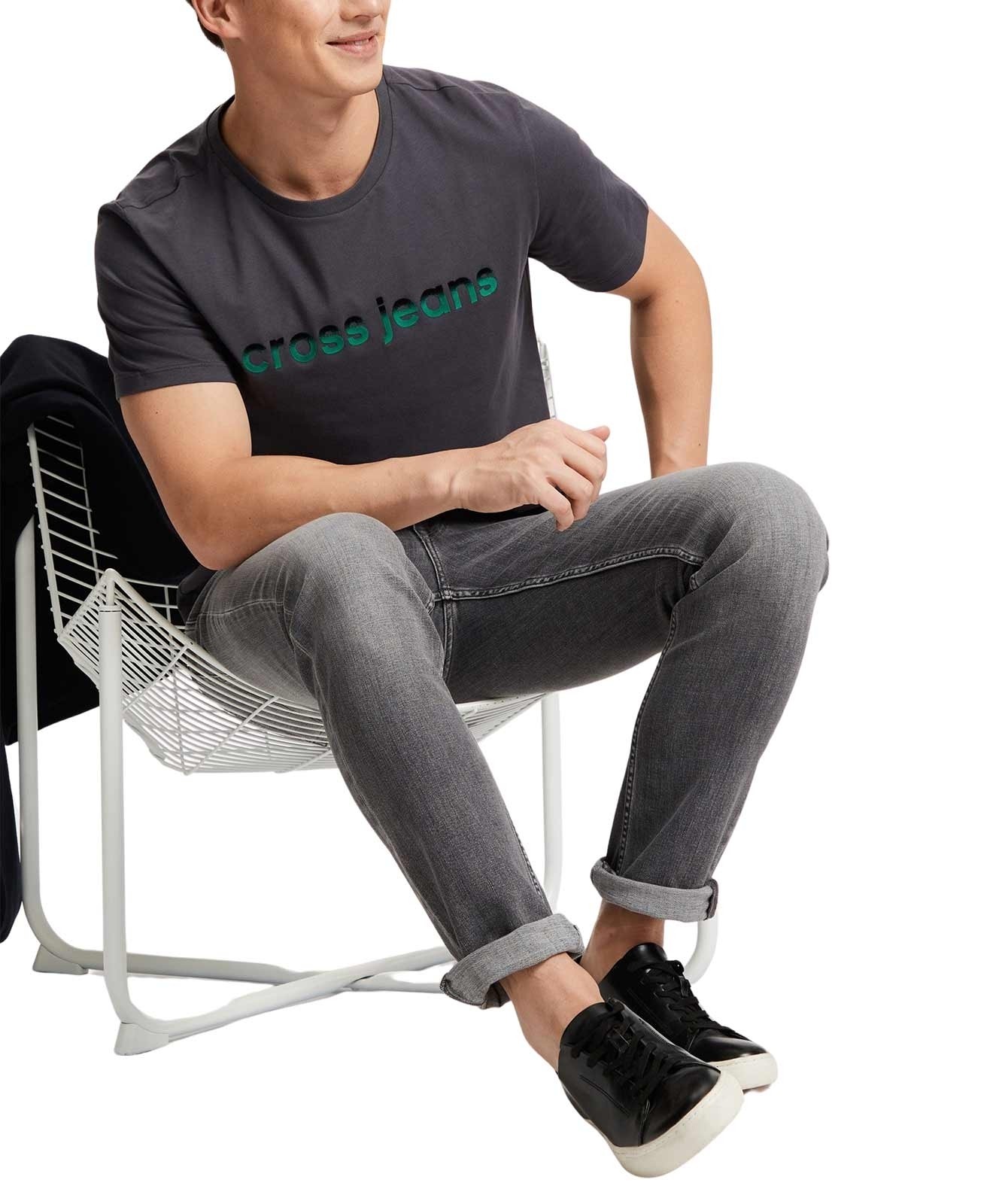 Herren Jeans Dylan von Cross in Light Grey Used