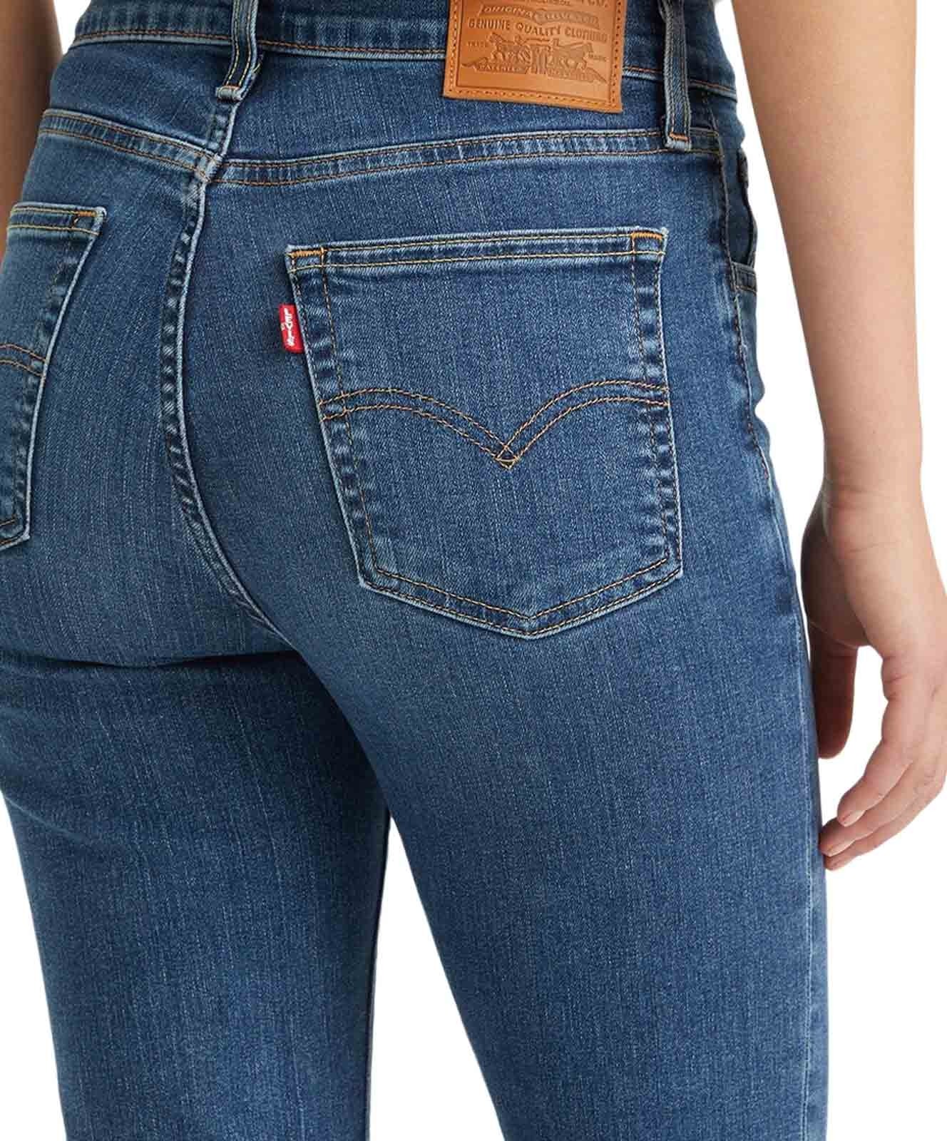 Damen Jeans 724 High Rise von Levis in Blue Wave Mid