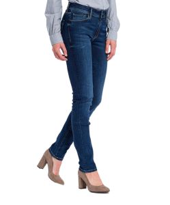 Cross Anya - Hoch sitzende, Slim-Fit-Jeans in dunkelblau