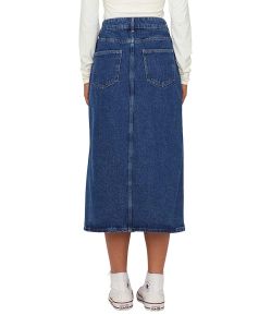 ONLY Jeansrock Bianca in Mittelblau mit Schlitz