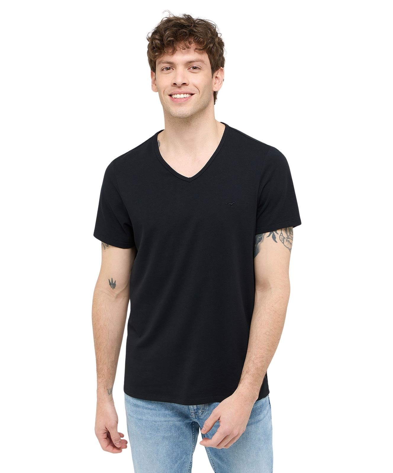 Herren Shirt Amado 2-Pack von Mustang in Black