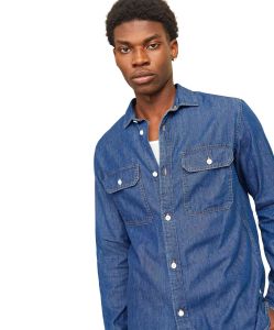 Jack & Jones Jeanshemd Travis aus Bio-Baumwolle in Blau
