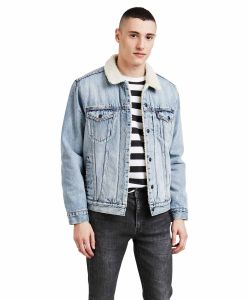 Levi's Jeansjacke mit Fell in hellblauem Stonebridge