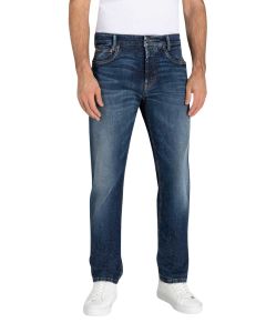 MAC Arne Pipe Jeans aus Hanf-Denimmix in Dunkleblau