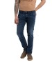 Herren Jeans Damien von Cross in Dark Blue Crincle