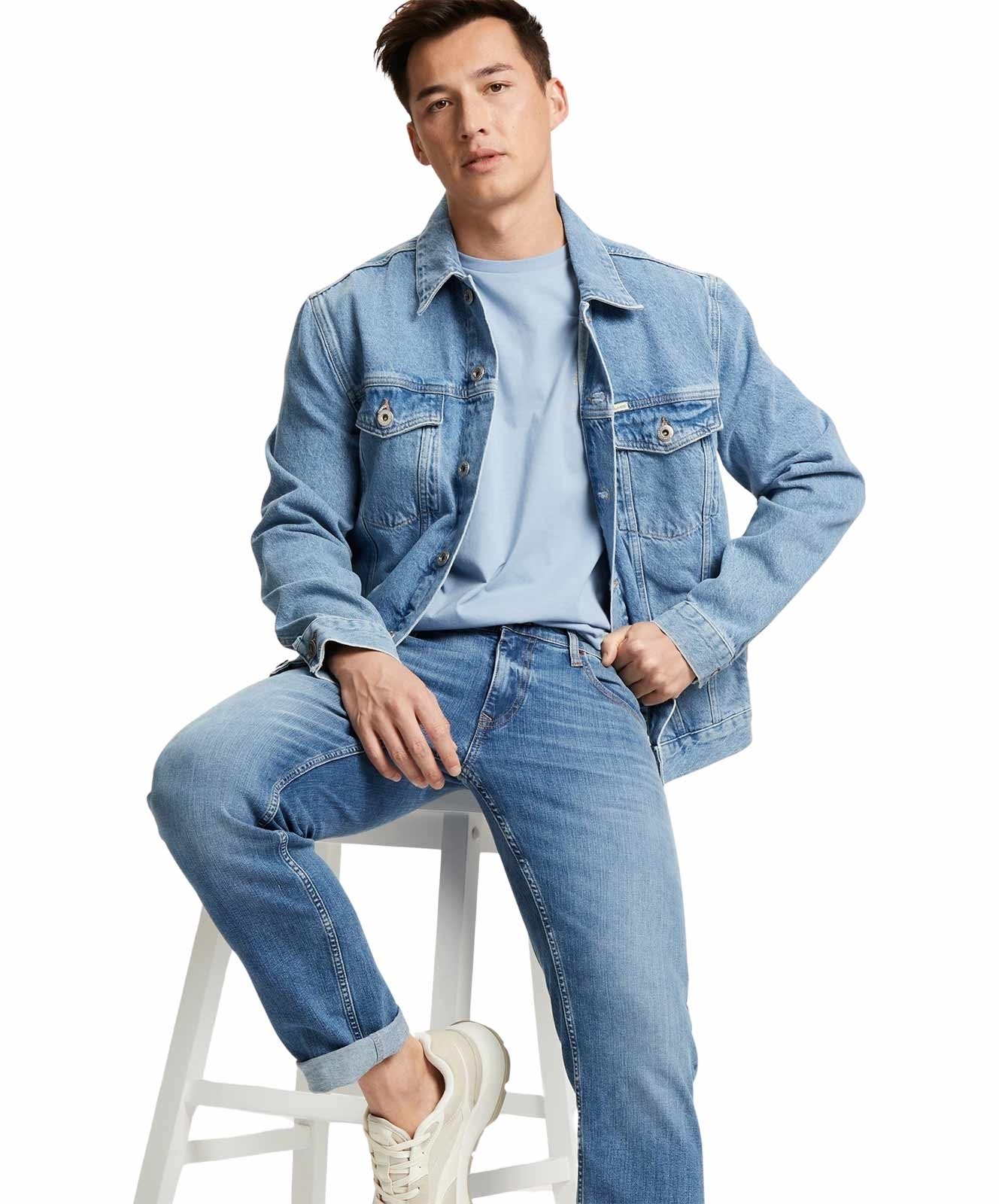 Herren Jeans Damien von Cross in Light Mid Blue