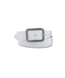 Bernd Götz - weißer Gürtel aus Rindsleder 