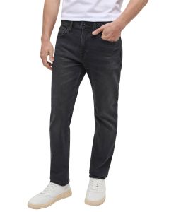 Mustang Orlando Slim Jeans im schwarzem Used Look