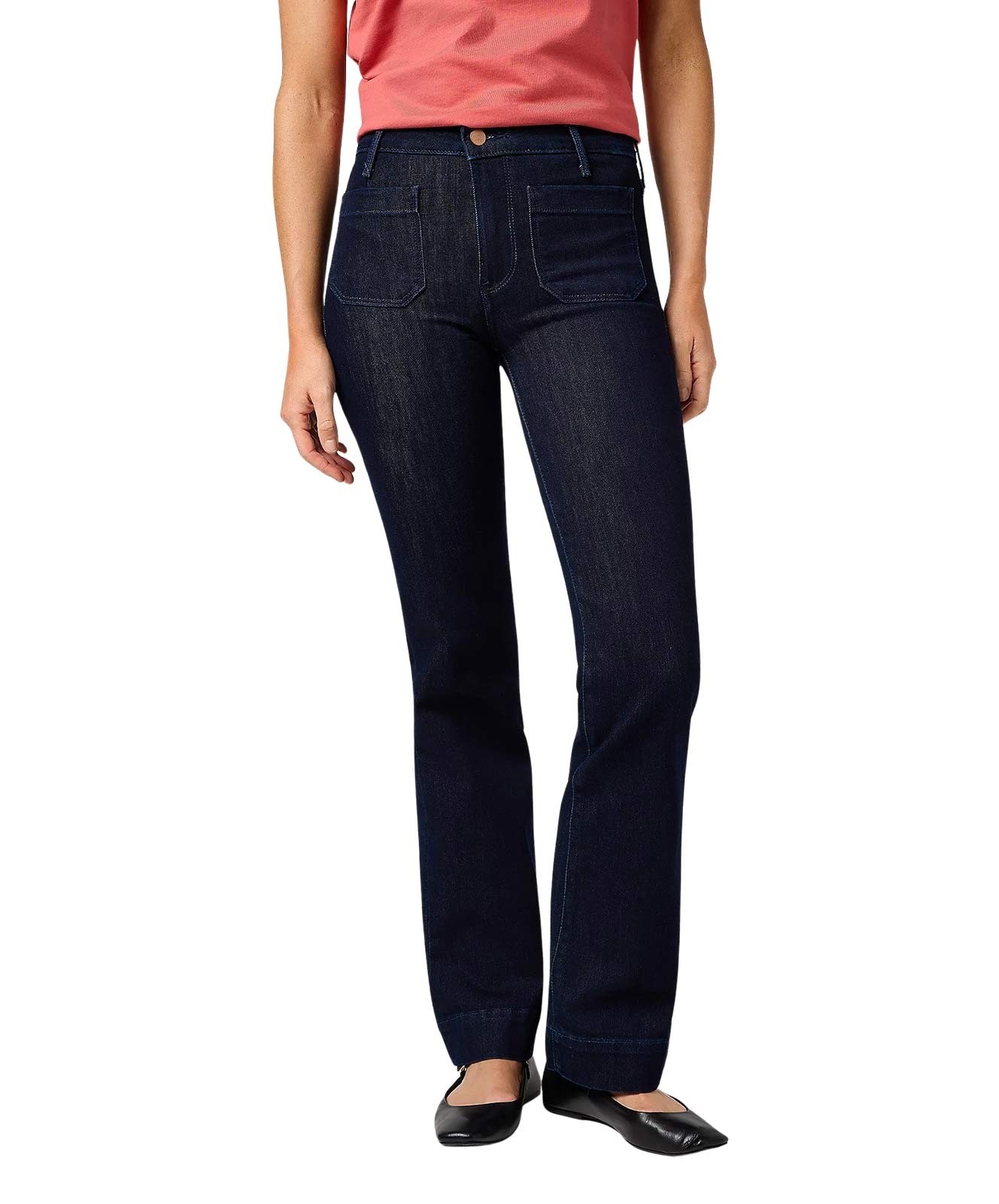 Damen Jeans Flare von Wrangler in Soft Moonlight