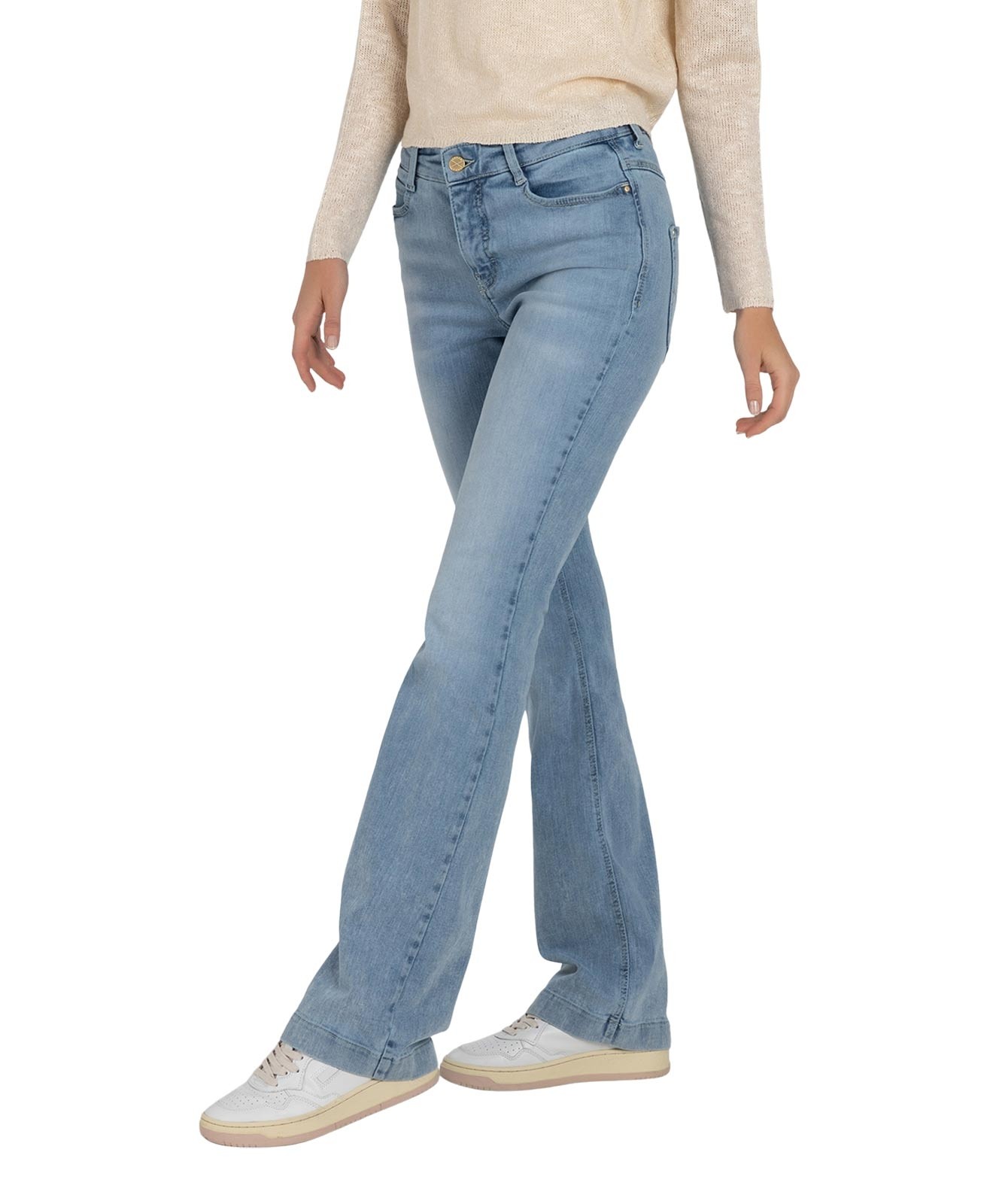 Damen Jeans Dream Boot Authentic von MAC in Summer Blue Clouds Wash