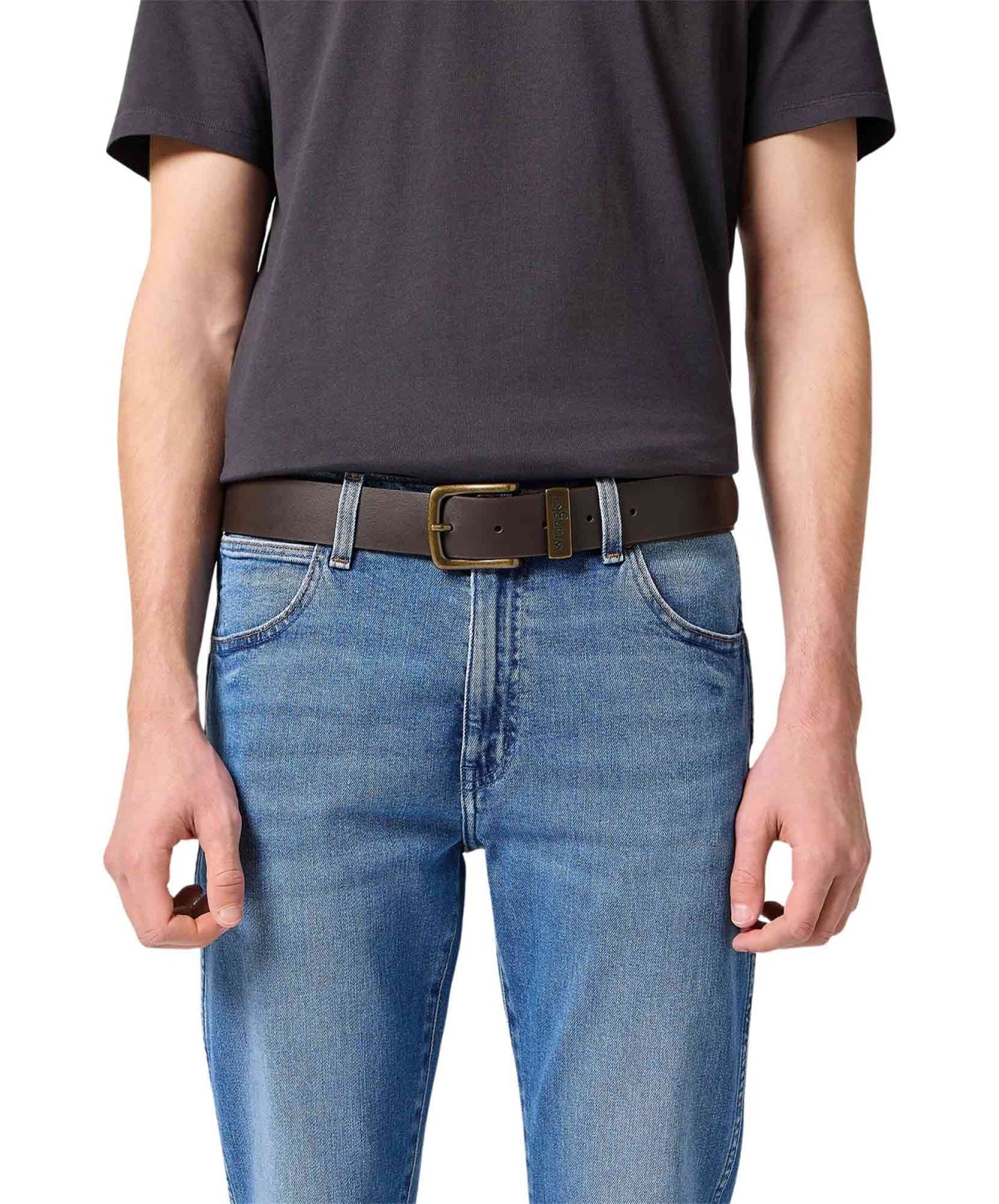 Herren Gürtel Metal Loop von Wrangler in Brown